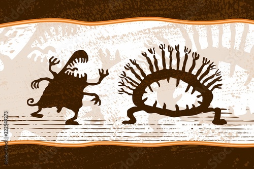 Scary Chukchi ancient evil spirit, devouring children