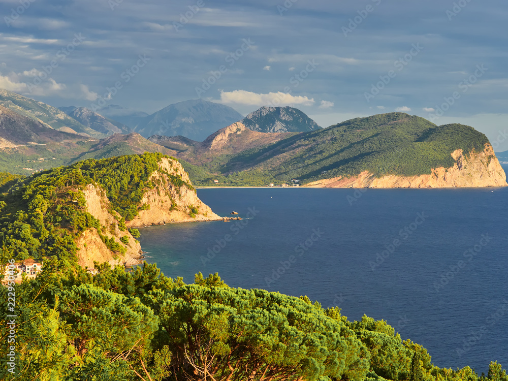 Panoramic view of the Montenegro coastline
