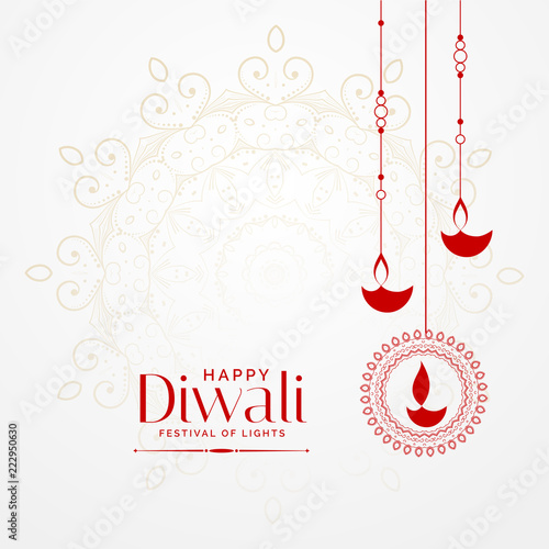 hanging diwali diya lovely festival background