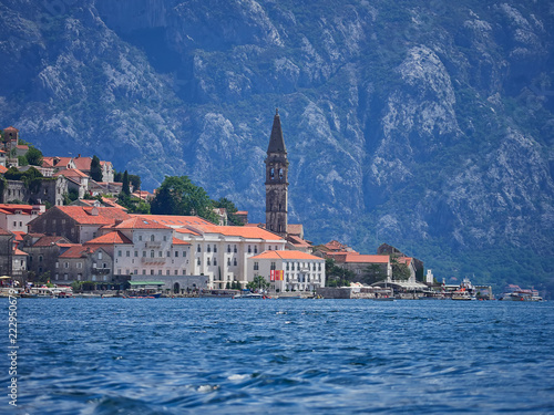 Old city of Perast and Bay of Kotor, Montenegro 