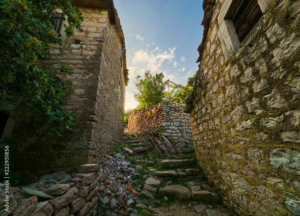 Naklejka premium Old city of Gornja Lastva near Tivat, Montenegro