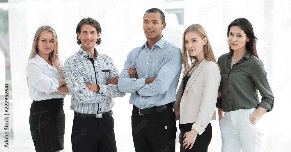 group of successful employees.the concept of teamwork group of successful employees.the concept of teamwork