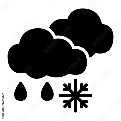 Wetter Icon - Schneeregen