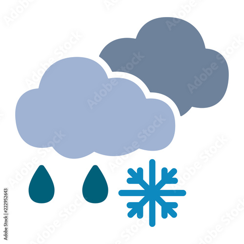 Wetter Icon - Schneeregen