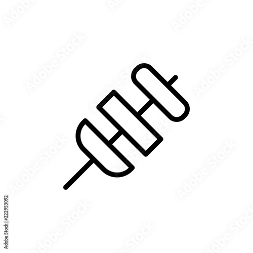 barbecue icon. Element of autumn icon for mobile concept and web apps. Thin line barbecue icon can be used for web and mobile