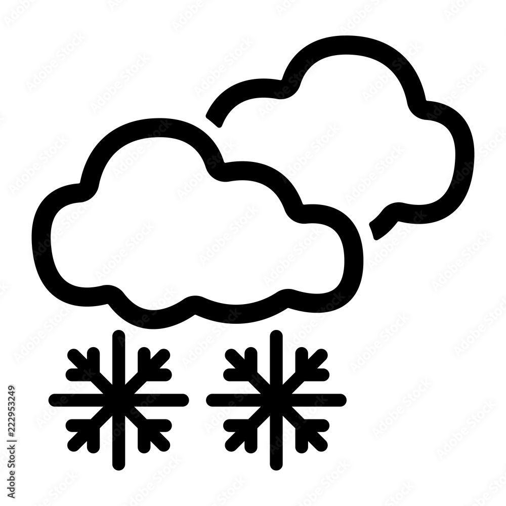 Wetter Icon - Schneefall Wetter Icon - Schneefall