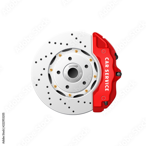 Car service element isolated on white background