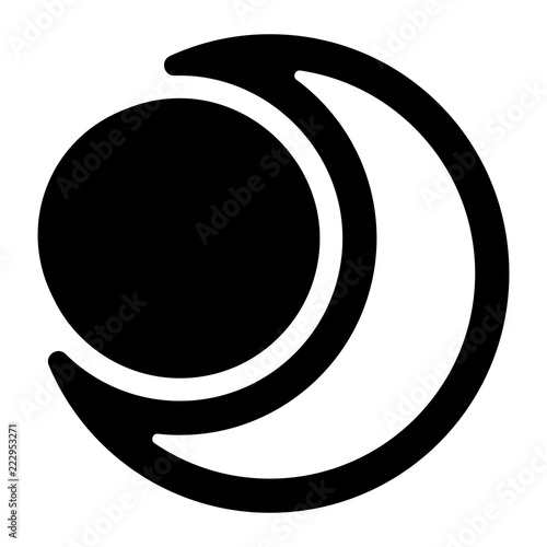Wetter Icon - abnehmender Mond