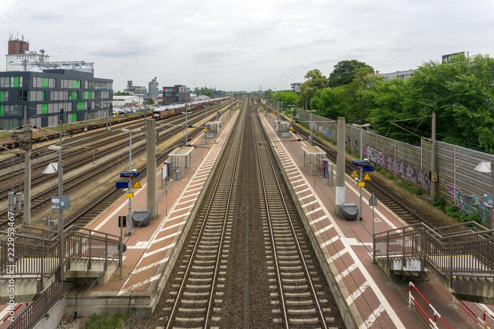 Empty railroad station in Fallersleben(Wolfsburg), lower saxony, germany Empty railroad station in Fallersleben(Wolfsburg), lower saxony, germany