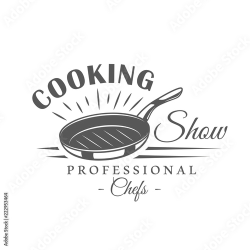 Cooking label isolated on white background