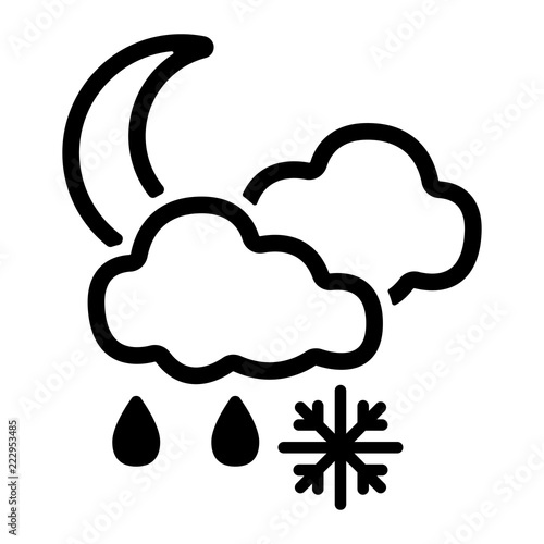 Wetter Icon - Schneeregen