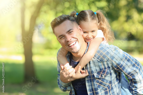 Happy father and daughter i...