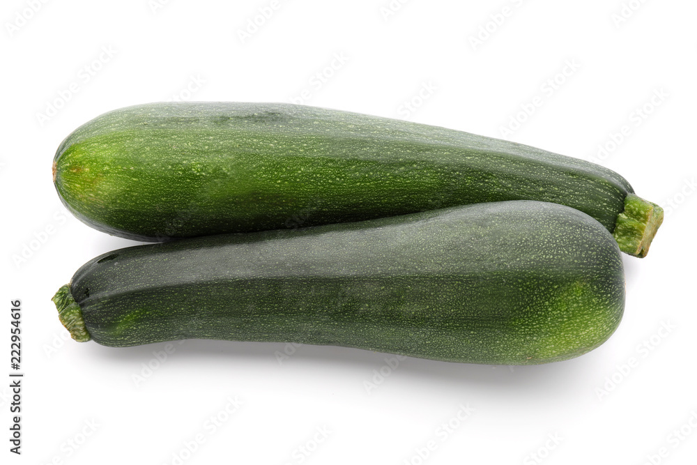 Fresh zucchinis on white background Fresh zucchinis on white background