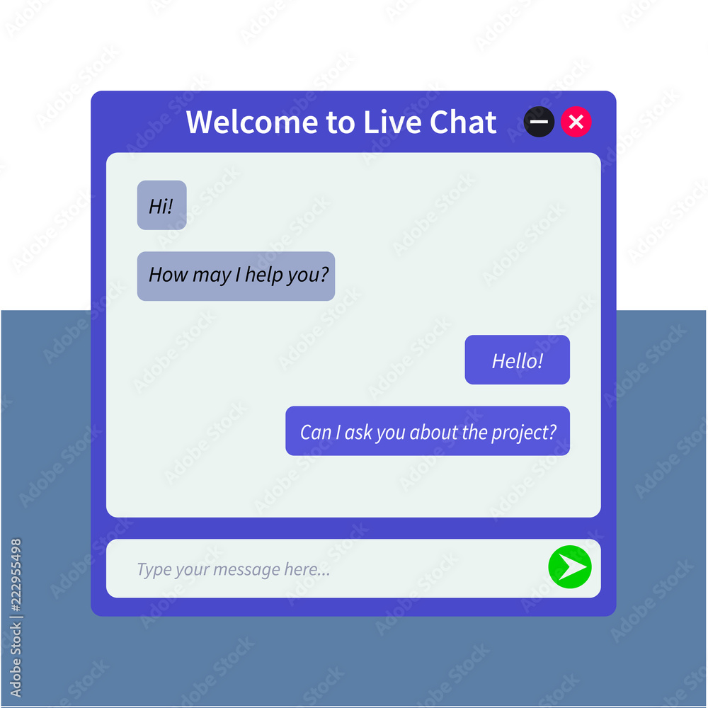 Original live chat window for web pages