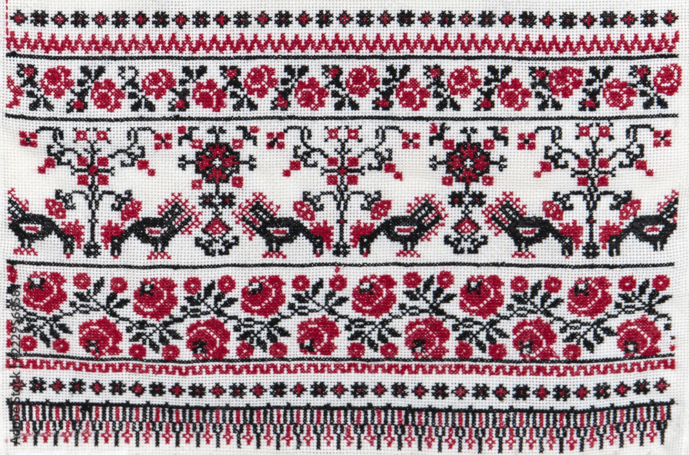Ukrainian folk embroidery, handmade Ukrainian folk embroidery, handmade