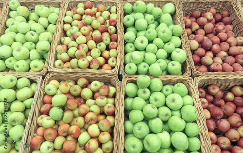 Apples at a market