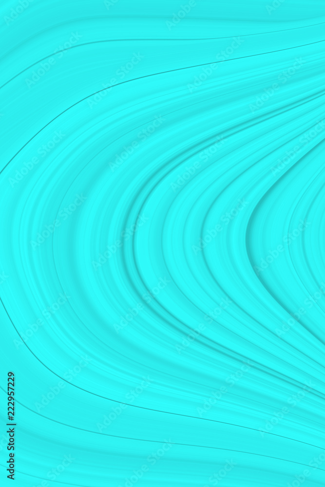 A wave pattern of white and blue. The background is turquoise with streaks and curved lines. A wave pattern of white and blue. The background is turquoise with streaks and curved lines.