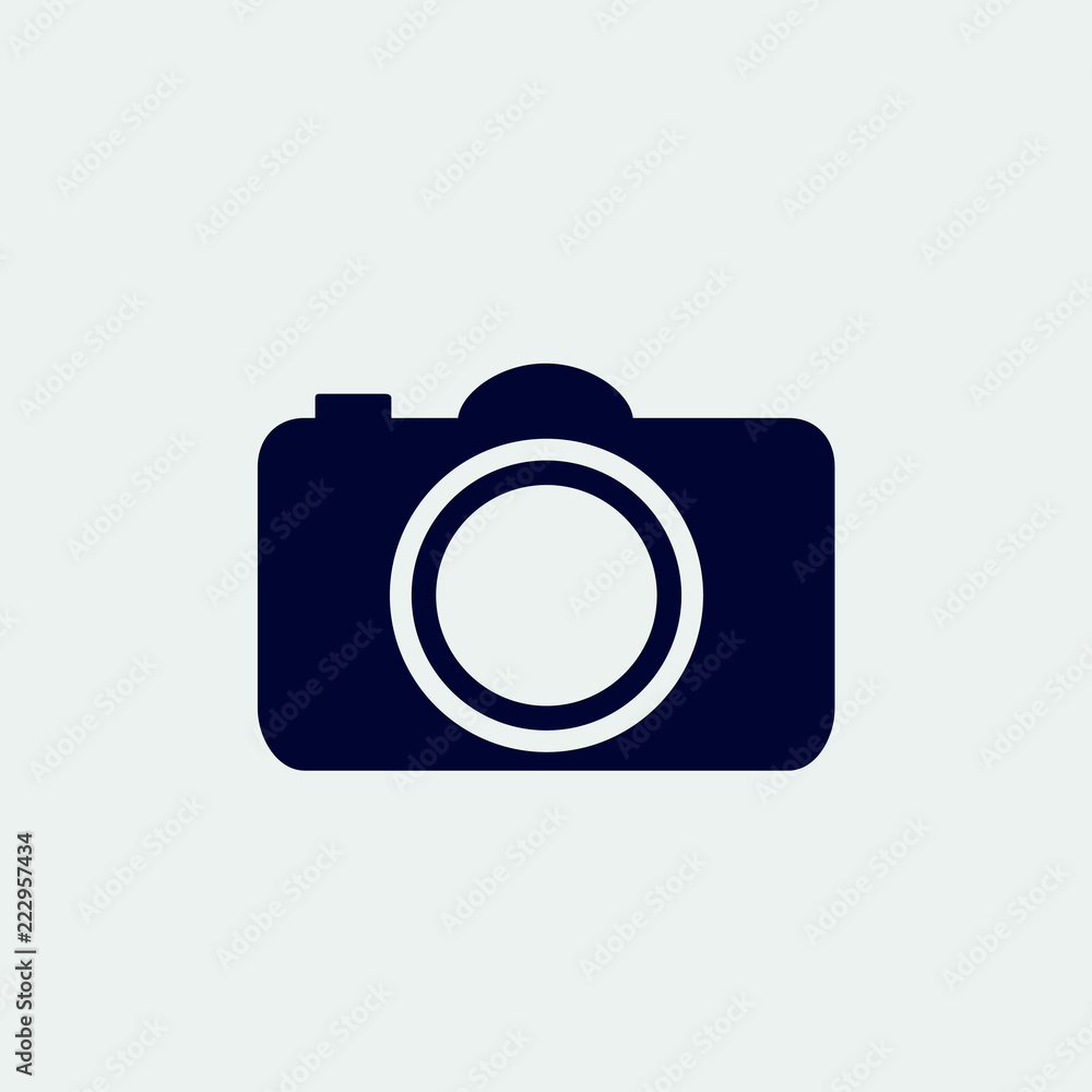 camera icon, vector illustration. flat icon