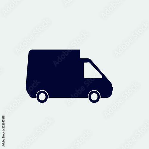 delivery truck icon, vector illustration. flat icon