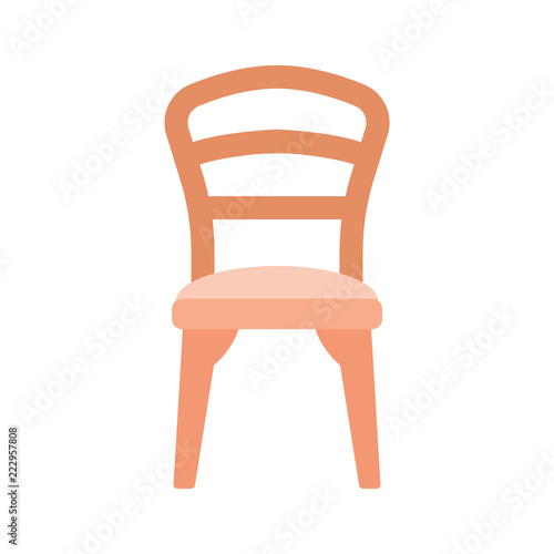 Wooden chair with backrest