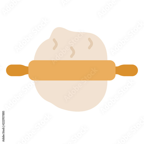 Rolling dough with a rolling pin