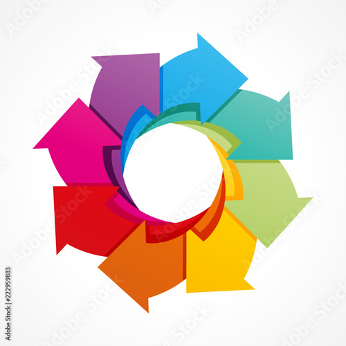 flèches colorées
