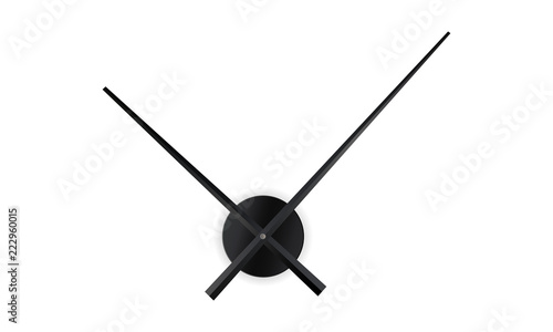 Clock hands mock up isolated on white background. Vector illustration