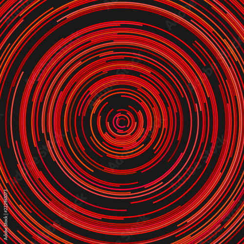 Circular abstract background - vector graphic design from concentric circular stripes