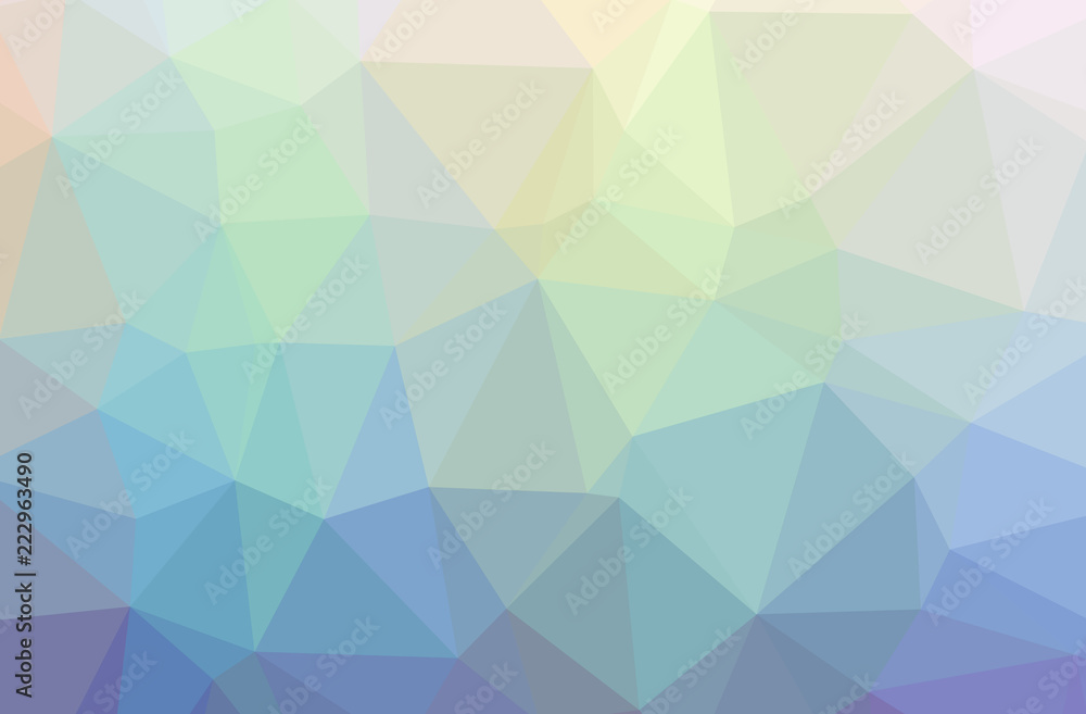 Fototapeta premium Illustration of blue low poly elegant multicolor background.