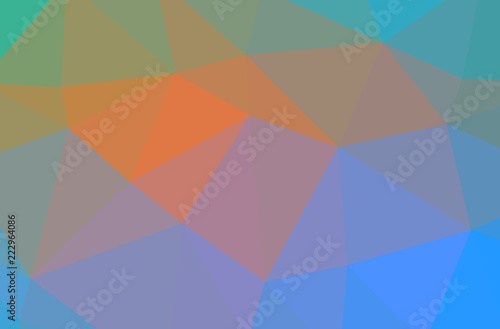 Illustration of blue low poly beautiful multicolor background.