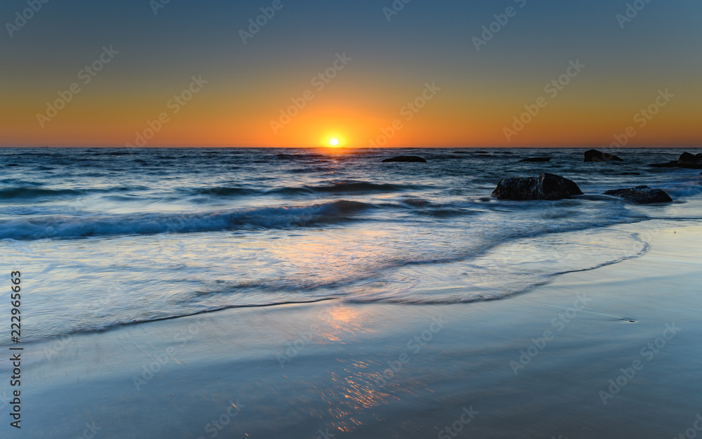 Clear Skies Sun Rising Seascape