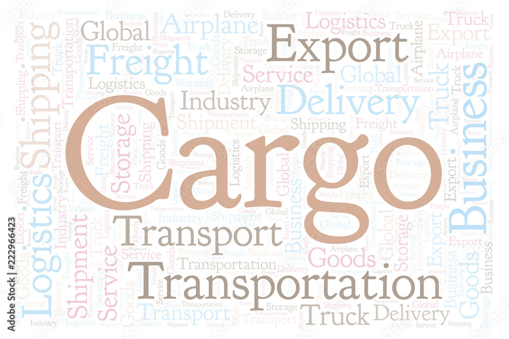 Obraz premium Cargo word cloud.