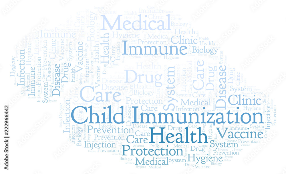 Fototapeta premium Child Immunization word cloud.