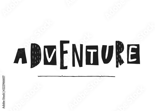 Adventure travel lettering