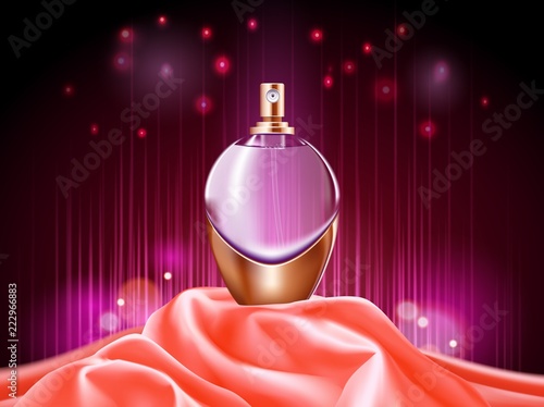 Realistic spray or 3d perfume container