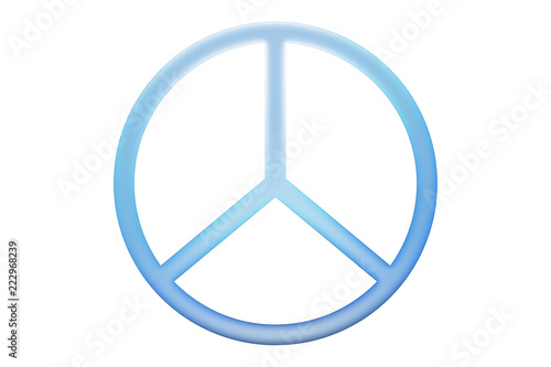 Símbolo azul de la paz.