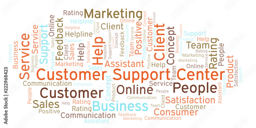 Fototapeta premium Customer Support Center word cloud.