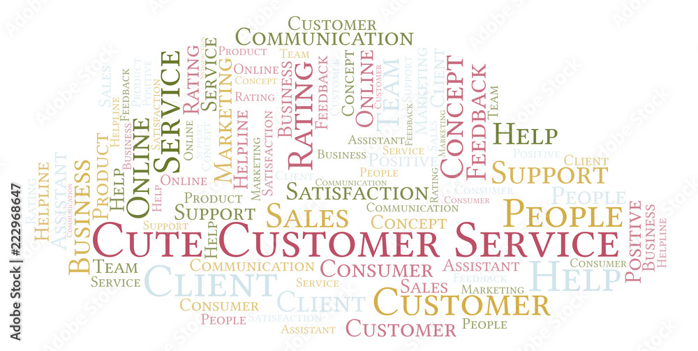 Cute Customer Service word cloud.