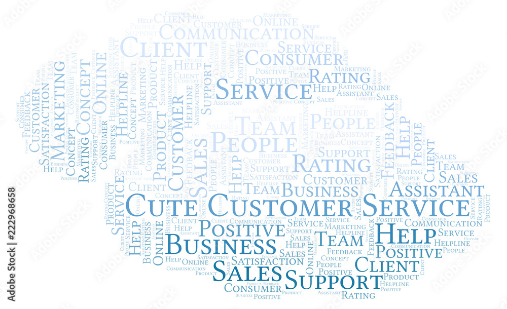 Obraz premium Cute Customer Service word cloud.