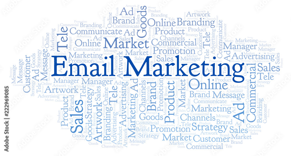 Word cloud with text Email Marketing.