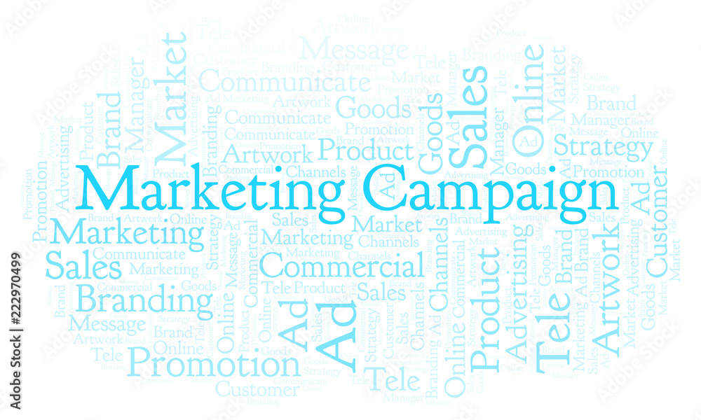 Fototapeta premium Word cloud with text Marketing Campaign.