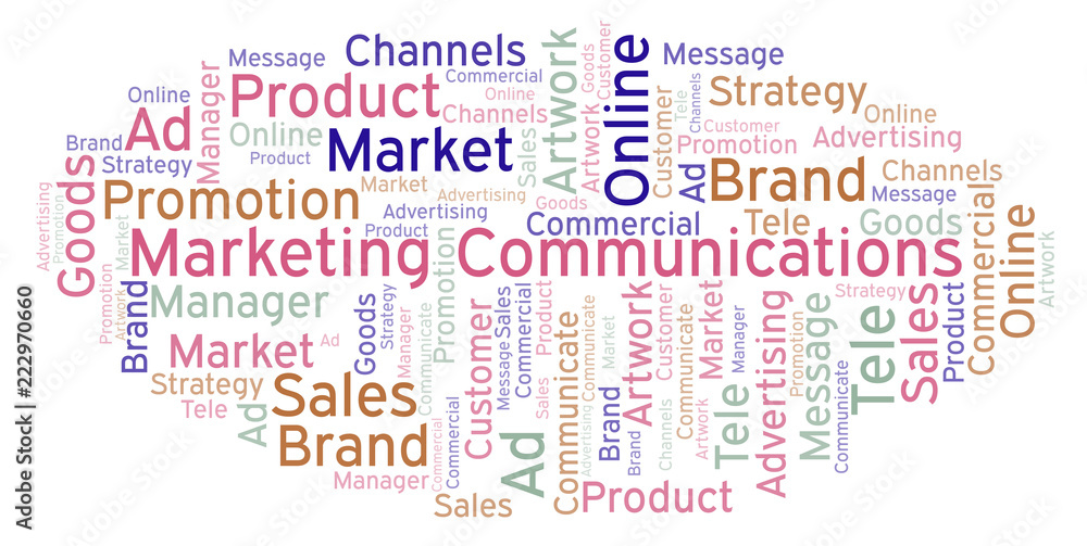 Word cloud with text Marketing Communications. Word cloud with text Marketing Communications.