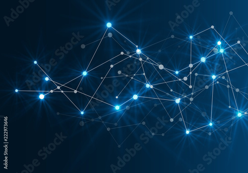Abstract futuristic network. Vector illustration.