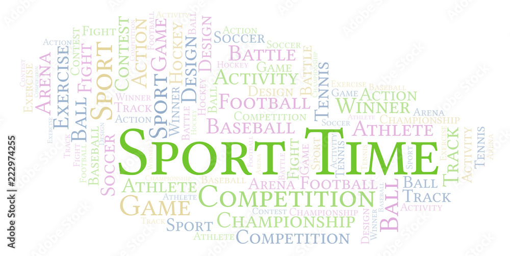 Fototapeta premium Sport Time word cloud.