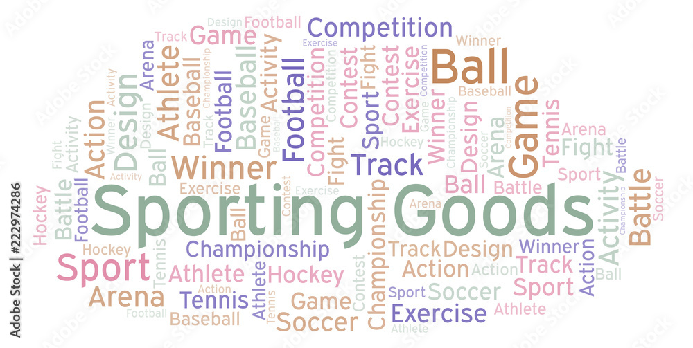 Sporting Goods word cloud. Sporting Goods word cloud.