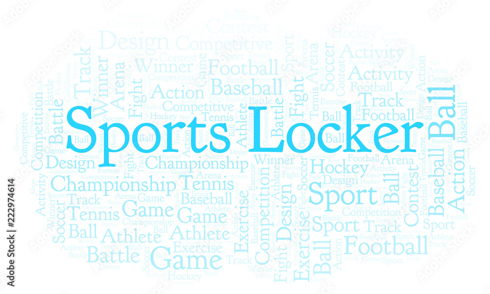 Fototapeta premium Sports Locker word cloud.