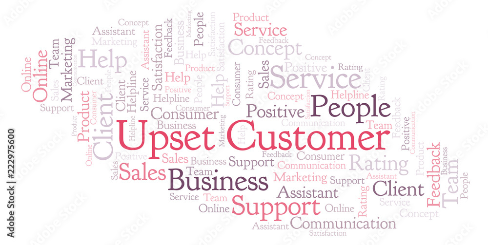 Upset Customer word cloud. Upset Customer word cloud.