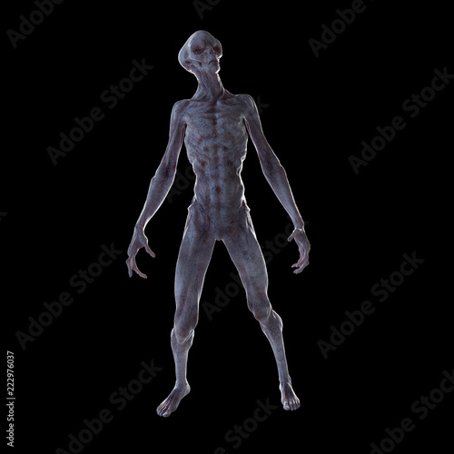 3d rendered illustration of a humanoid alien © Sebastian Kaulitzki