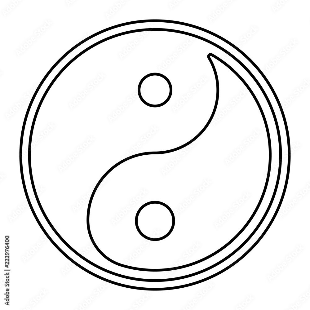 Meditation & Yoga Icon - Yin & Yang Meditation & Yoga Icon - Yin & Yang