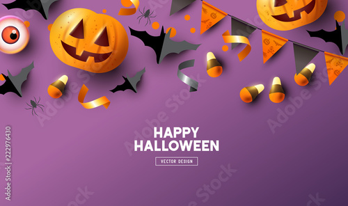 Purple Halloween Background Design